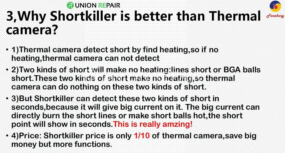 FONEKONG SHORTKILLER PHONEBOARD PCB CIRCUIT DETECTION REPAIR TOOL