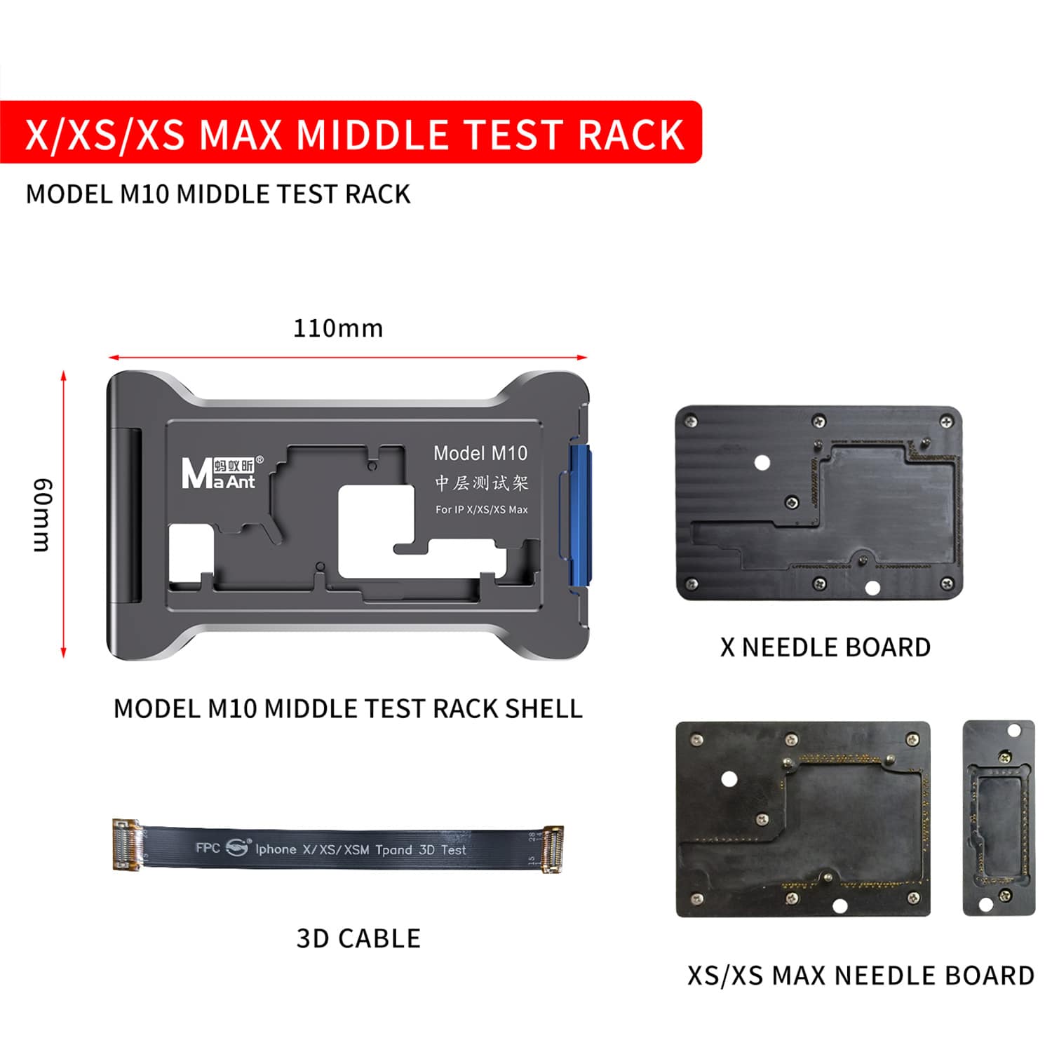 MAANT MOTHERBOARD LAYERED TEST FIXTURE FOR IPHONE X-12PROMAX