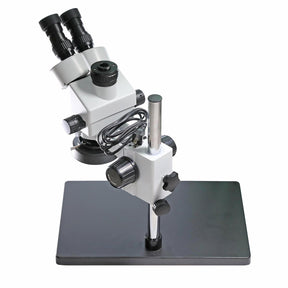 7-45X SZM45T-B1 TRINOCULAR INDUSTRIAL STEREO MICROSCOPE WITH LED LIGHTS