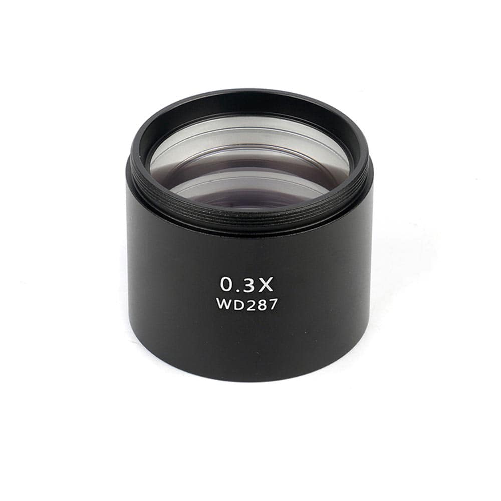 0.3X STEREO MICROSCOPE AUXILIARY OBJECTIVE LENS BARLOW LENS