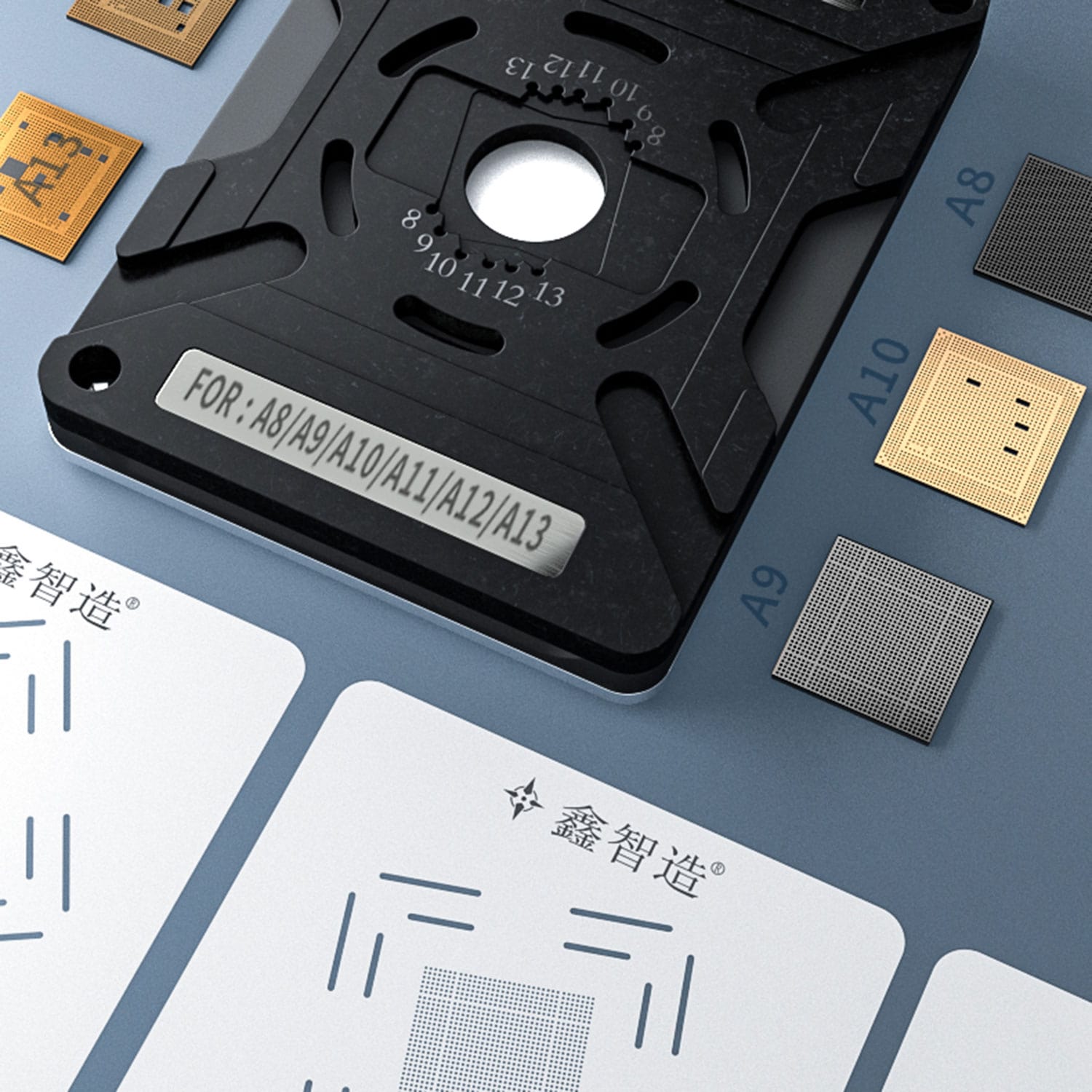 6IN1 UNIVERSAL CPU REBALLING STENCIL FOR A8/A9/A10/A11/A12/A13/A14