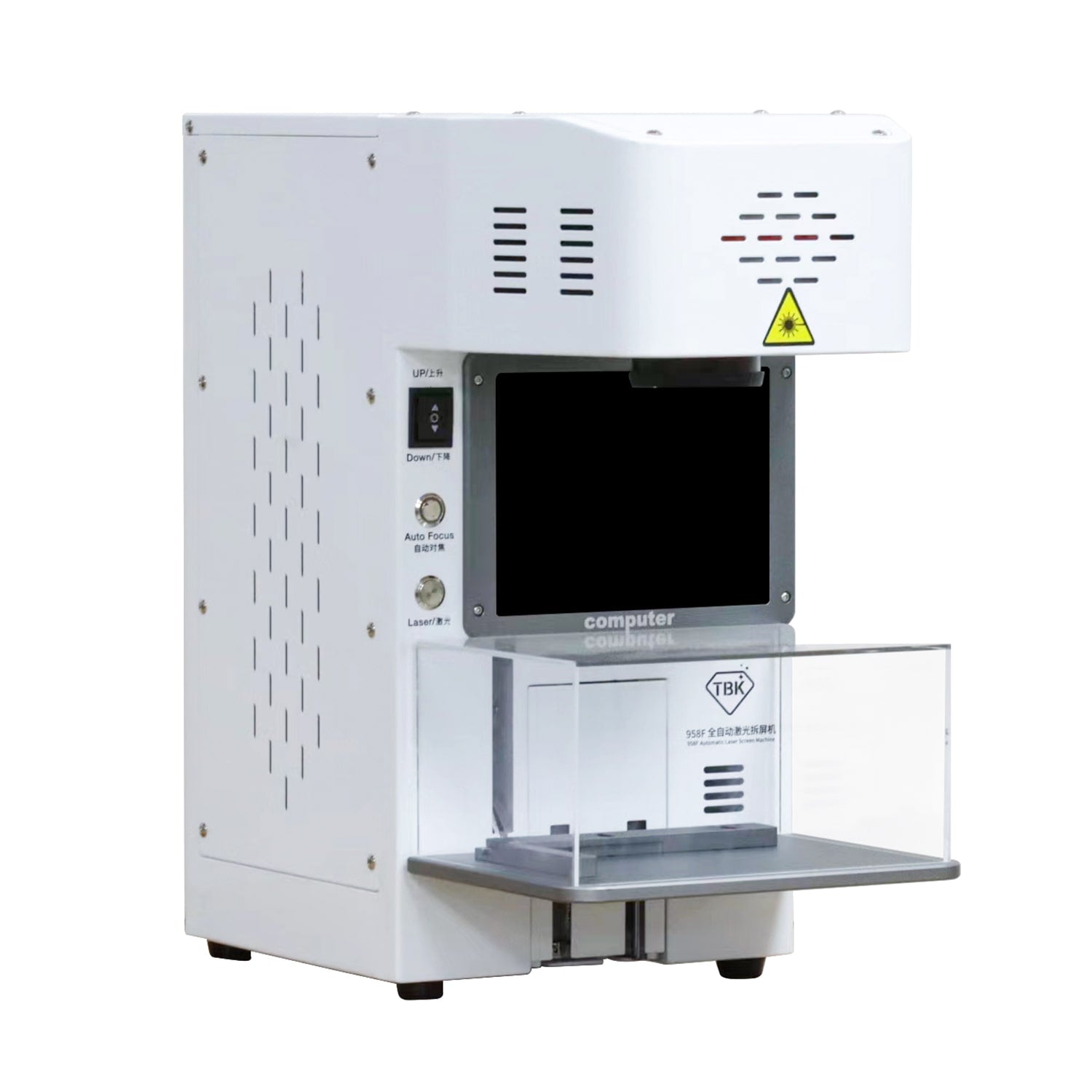 TBK 958F 20W FIBER AUTOMATIC LASER REMOVAL BACK COVER GLASS MACHINE