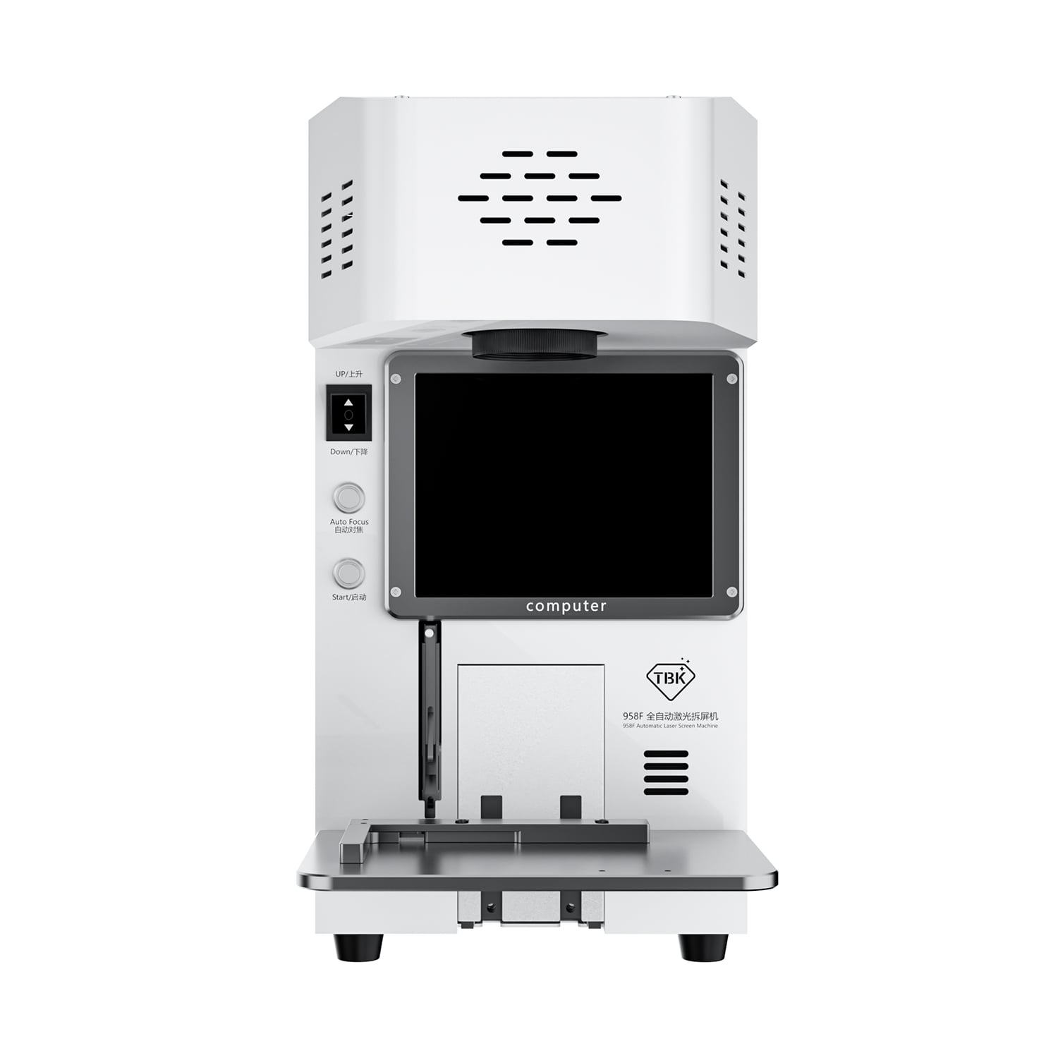 TBK 958F 20W FIBER AUTOMATIC LASER REMOVAL BACK COVER GLASS MACHINE