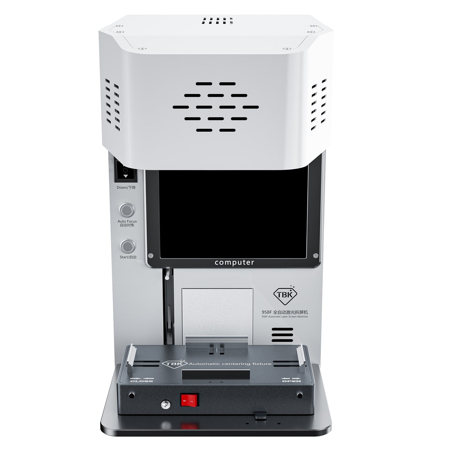 TBK 958F 20W FIBER AUTOMATIC LASER REMOVAL BACK COVER GLASS MACHINE