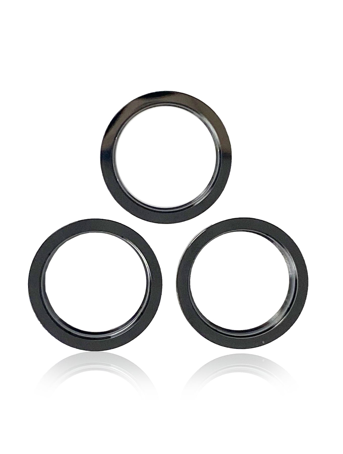 GRAPHITE - BACK CAMERA BEZEL RING ONLY (3 PIECE SET) FOR IPHONE 12 PRO MAX (10 PACK)