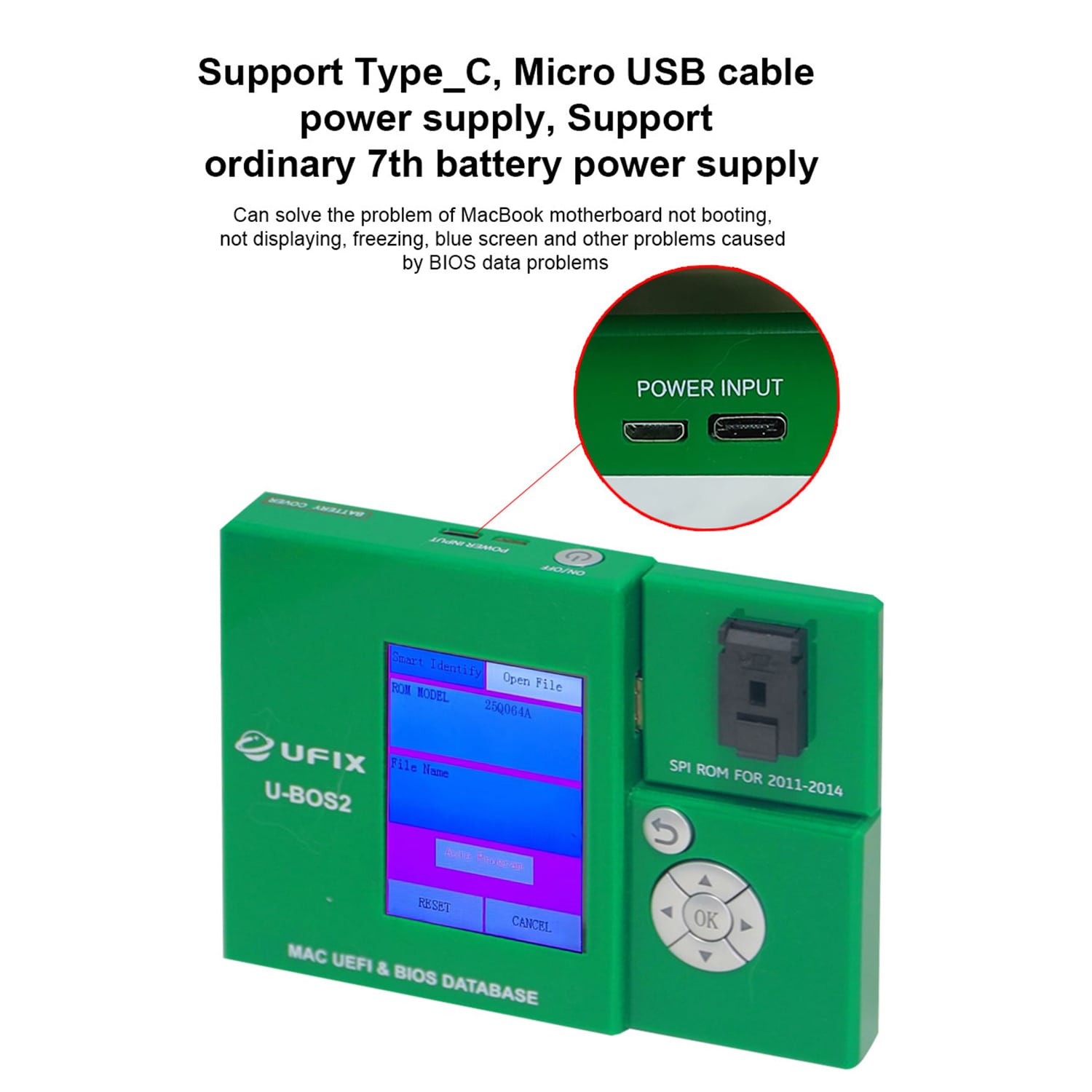 UFIX U-BOS2 DATA ASSISTANT FOR MACBOOK UEFI & BIOS DATABASE READ WRITE BACKUP REPAIR