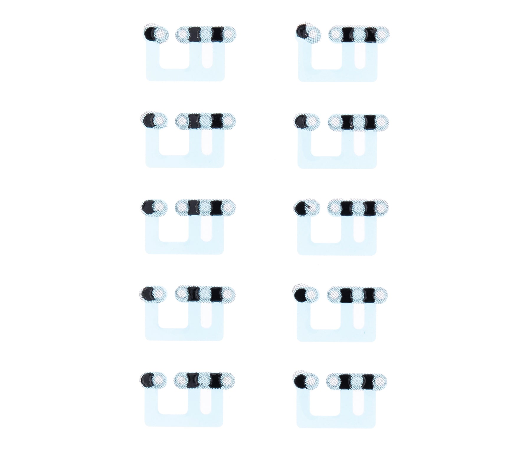 BLACK - LOUDSPEAKER / MIC MESH FOR IPHONE 12 MINI (10 PACK)