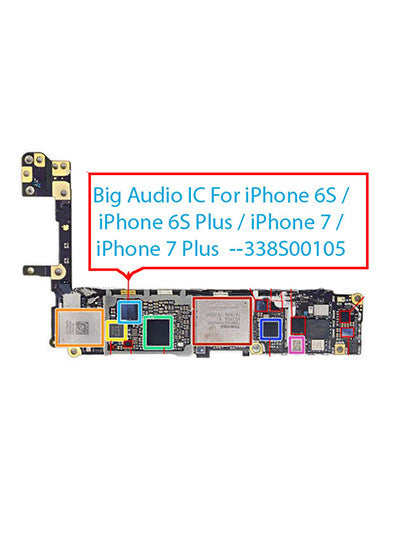 BIG AUDIO IC COMPATIBLE WITH IPHONE SE (2016) / IPHONE 6S / 6S PLUS / IPHONE 7 / 7 PLUS (U3500: U3101: 338S00105: 144 PINS) (REBALLED)