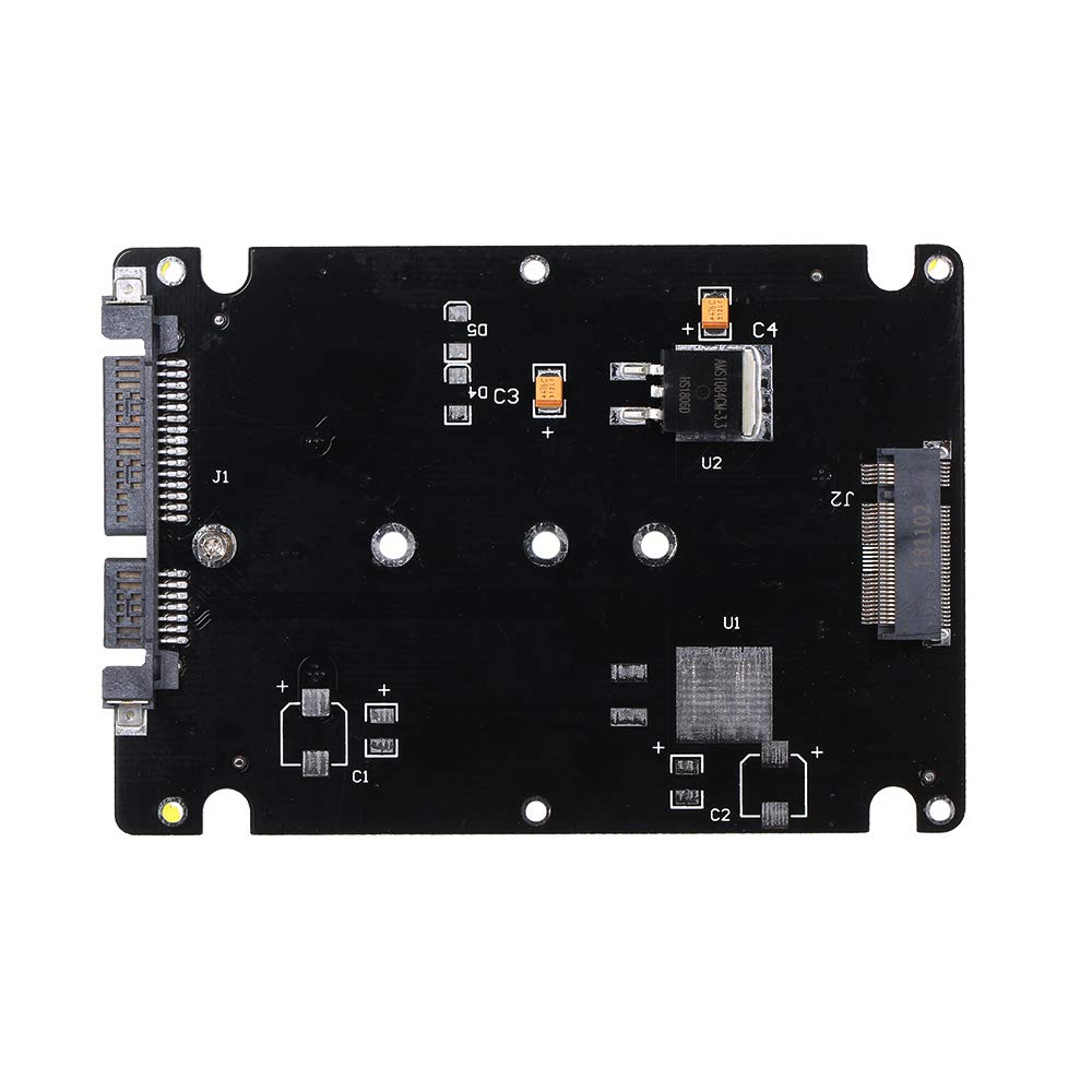 M.2 SSD to 22Pin SATA III Converter Adapter with 2.5'' Enclosure 2280 2260 2242 2230 SSD