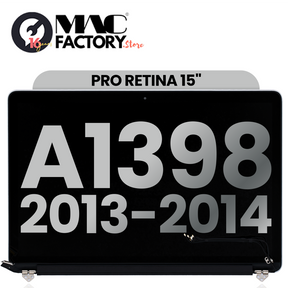 LCD Screen & Full Assembly Display for Apple MacBook Pro Retina 15" (A1398, Late 2013 - Mid 2014) – Silver