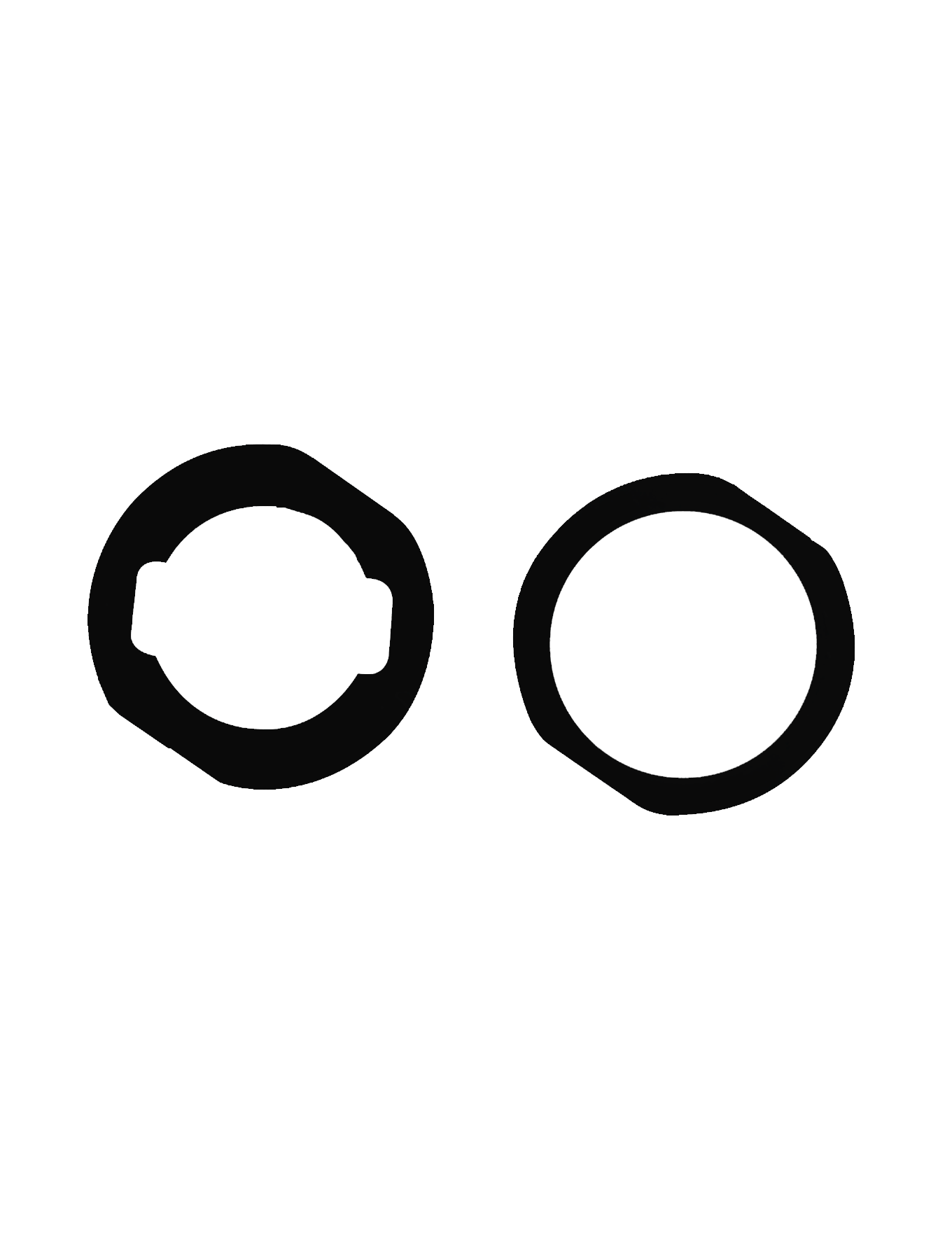 BLACK HOME BUTTON SPACER RING (10 PACK) COMPATIBLE WITH IPAD MINI 3 / AIR 2 / PRO 9.7"