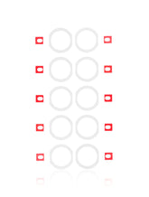 WHITE HOME BUTTON SPACER RING (10 PACK) COMPATIBLE FOR IPAD PRO 10.5" 1ST