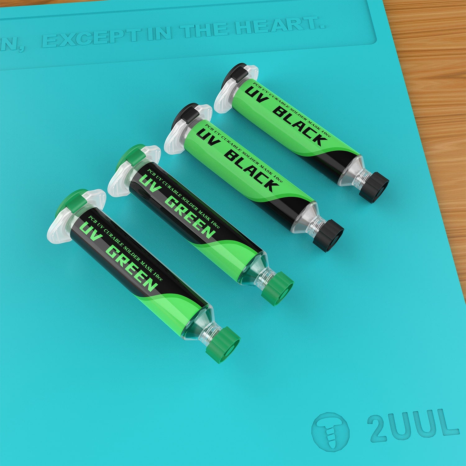 2UUL PCB UV BLACK CURABLE SOLDER MASK 10CC