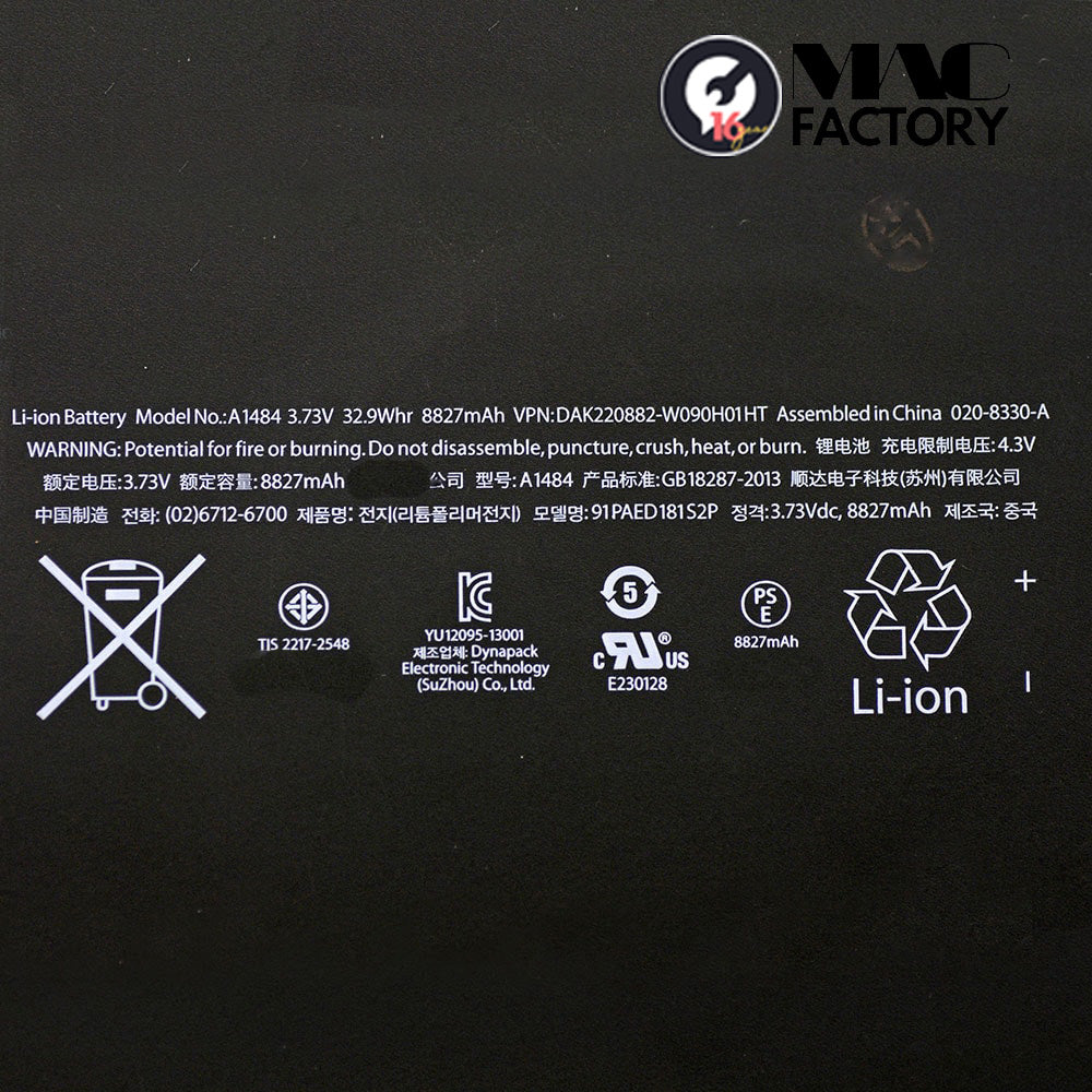 BATTERY 8827MAH FOR IPAD AIR/IPAD 5/IPAD 6/IPAD 7/IPAD 8