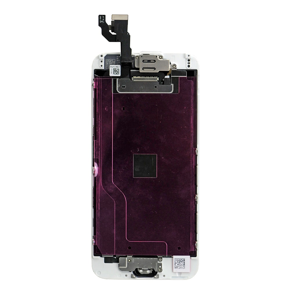 WHITE LCD SCREEN FULL ASSEMBLY WITH SILVER RING FOR IPHONE 6