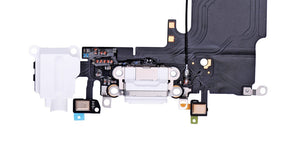 WHITE HEADPHONE JACK WITH CHARGING CONNECTOR FLEX CABLE FOR IPHONE 6S