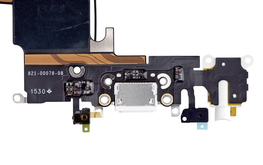 WHITE HEADPHONE JACK WITH CHARGING CONNECTOR FLEX CABLE FOR IPHONE 6S