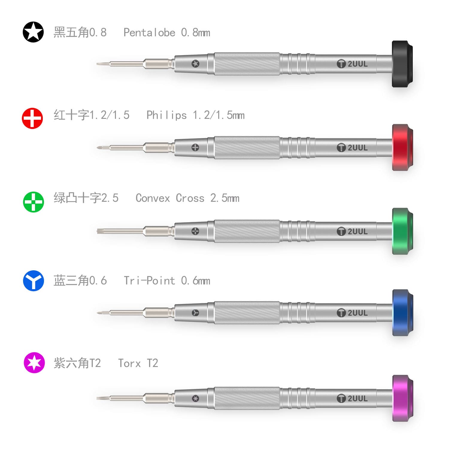 2UUL EVERYDAY SCREWDRIVER FOR PHONE REPAIR